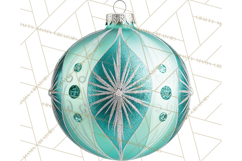 Retro Ornament Clipart PNG, Vintage Christmas Clip Art Product Image 5