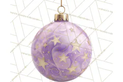 Retro Ornament Clipart PNG, Vintage Christmas Clip Art Product Image 3