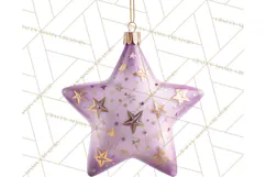 Retro Ornament Clipart PNG, Vintage Christmas Clip Art Product Image 4