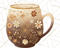 Christmas Hot Cocoa Mug Clipart PNG, Holiday Cup Art Product Image 5