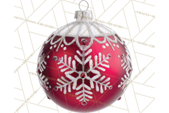 Retro Ornament Clipart PNG, Vintage Christmas Clip Art Product Image 5