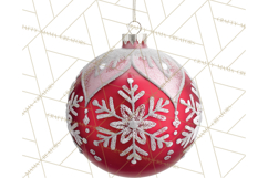 Retro Ornament Clipart PNG, Vintage Christmas Clip Art Product Image 2