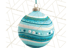 Retro Ornament Clipart PNG, Vintage Christmas Clip Art Product Image 3