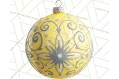 Retro Ornament Clipart PNG, Vintage Christmas Clip Art Product Image 5