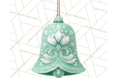 Retro Ornament Clipart PNG, Vintage Christmas Clip Art Product Image 2