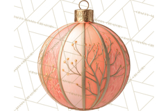 Retro Ornament Clipart PNG, Vintage Christmas Clip Art Product Image 3