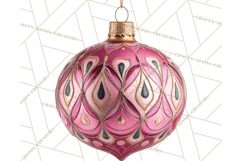 Retro Ornament Clipart PNG, Vintage Christmas Clip Art Product Image 5