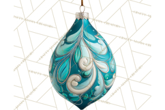 Retro Ornament Clipart PNG, Vintage Christmas Clip Art Product Image 2