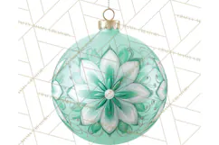 Retro Ornament Clipart PNG, Vintage Christmas Clip Art Product Image 3