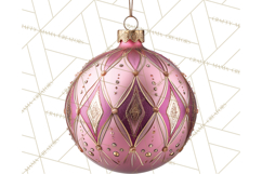 Retro Ornament Clipart PNG, Vintage Christmas Clip Art Product Image 4
