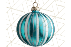 Retro Ornament Clipart PNG, Vintage Christmas Clip Art Product Image 5