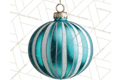 Retro Ornament Clipart PNG, Vintage Christmas Clip Art Product Image 5