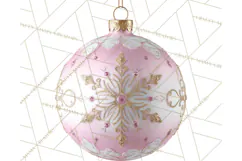 Retro Ornament Clipart PNG, Vintage Christmas Clip Art Product Image 3