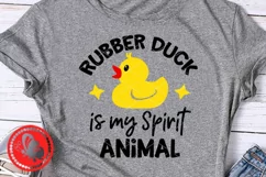 Rubber duck is my spirit animal Yellow Svg Sayings Quote Png Product Image 2