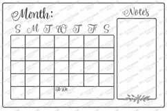 Calendar - SVG DXF - Monthly Farmhouse - Chalkboard Sign EPS Product Image 5