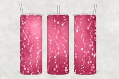 Blush Hearts Glowing Glitter Tumbler Sublimation Product Image 1
