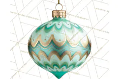 Retro Ornament Clipart PNG, Vintage Christmas Clip Art Product Image 5