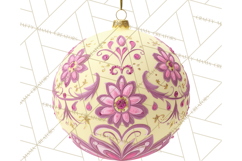Retro Ornament Clipart PNG, Vintage Christmas Clip Art Product Image 2