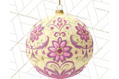 Retro Ornament Clipart PNG, Vintage Christmas Clip Art Product Image 2