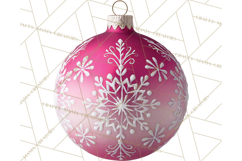 Retro Ornament Clipart PNG, Vintage Christmas Clip Art Product Image 4