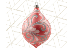 Retro Ornament Clipart PNG, Vintage Christmas Clip Art Product Image 3
