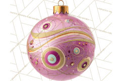 Retro Ornament Clipart PNG, Vintage Christmas Clip Art Product Image 5