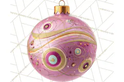 Retro Ornament Clipart PNG, Vintage Christmas Clip Art Product Image 5