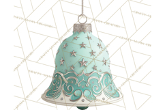 Retro Ornament Clipart PNG, Vintage Christmas Clip Art Product Image 3