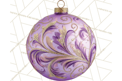 Retro Ornament Clipart PNG, Vintage Christmas Clip Art Product Image 4