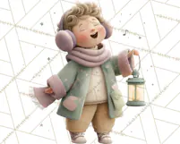 Christmas Carolers Clipart PNG, Holiday Choir Clip Art Product Image 2