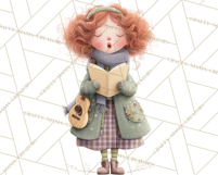 Christmas Carolers Clipart PNG, Holiday Choir Clip Art Product Image 4