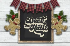 Deck the Halls Retro Christmas SVG - PNG, DXF, SVG, EPS Product Image 5