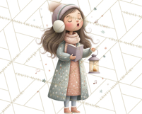 Christmas Carolers Clipart PNG, Holiday Choir Clip Art Product Image 2