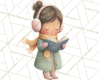 Christmas Carolers Clipart PNG, Holiday Choir Clip Art Product Image 3