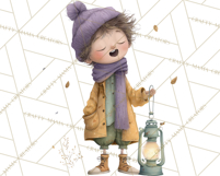 Christmas Carolers Clipart PNG, Holiday Choir Clip Art Product Image 3