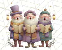 Christmas Carolers Clipart PNG, Holiday Choir Clip Art Product Image 5