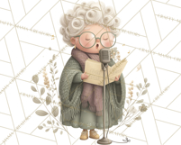 Christmas Carolers Clipart PNG, Holiday Choir Clip Art Product Image 2