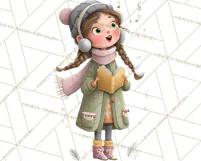 Christmas Carolers Clipart PNG, Holiday Choir Clip Art Product Image 5