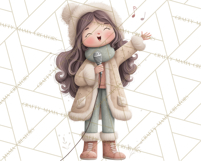 Christmas Carolers Clipart PNG, Holiday Choir Clip Art Product Image 4