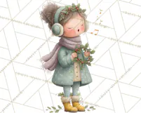 Christmas Carolers Clipart PNG, Holiday Choir Clip Art Product Image 3