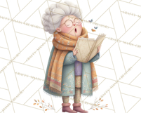 Christmas Carolers Clipart PNG, Holiday Choir Clip Art Product Image 5