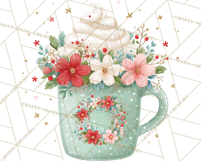 Christmas Hot Cocoa Mug Clipart PNG, Holiday Cup Art Product Image 5