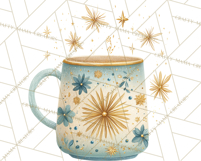 Christmas Hot Cocoa Mug Clipart PNG, Holiday Cup Art Product Image 3