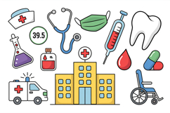 Medical Doodle Illustration Product Image 1