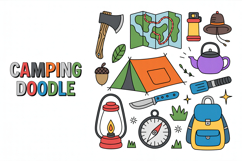 Camping Doodle Illustration Product Image 1