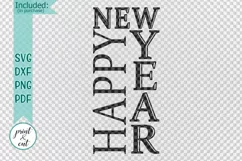 Wood sign digital Front door porch sign Happy New Year svg Product Image 2