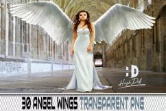 30 ANGEL WINGS TRANSPARENT PNG FILES, PHOTOSHOP OVERLAYS Product Image 1
