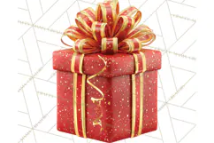 Christmas Gifts Clipart PNG, Realistic Holiday Presents Product Image 5