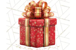 Christmas Gifts Clipart PNG, Realistic Holiday Presents Product Image 2