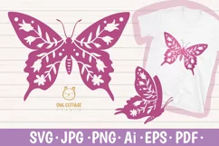 Butterfly SVG, butterfly PNG, butterfly silhouette Product Image 1